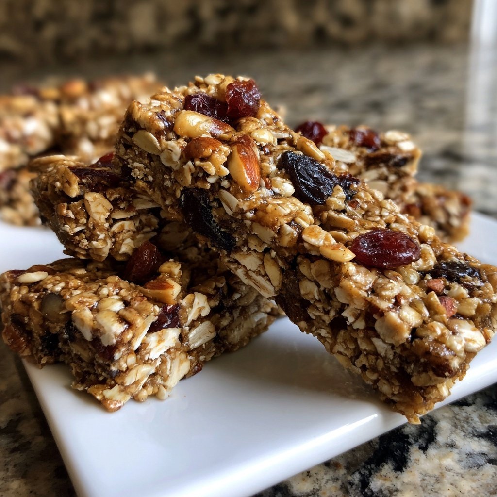Healthy Snack No Bake Granola Bars
