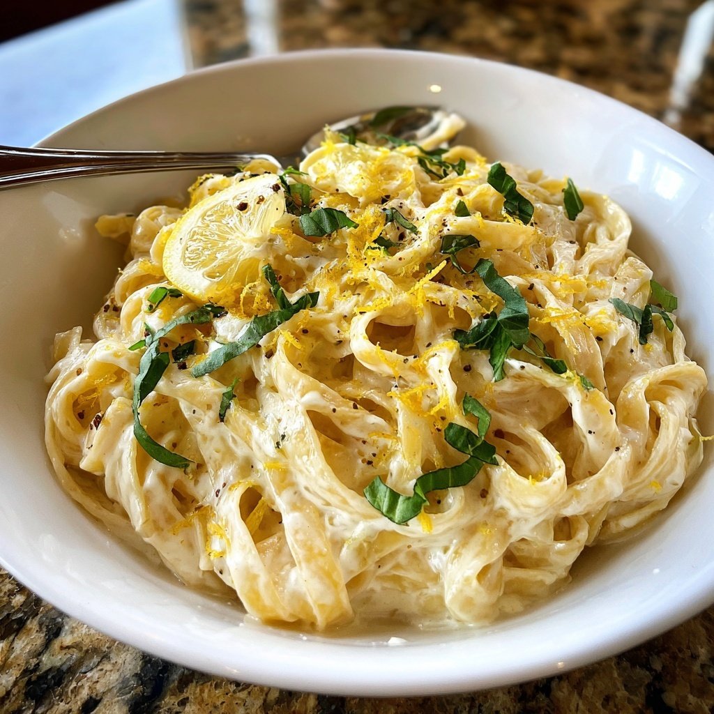 Lemon Cream Fettuccine