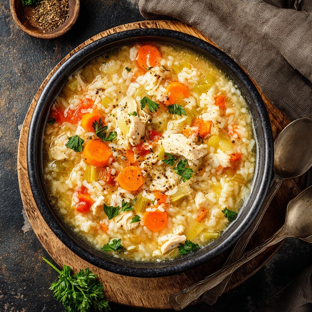 Chicken And Rice Weeknight Soup