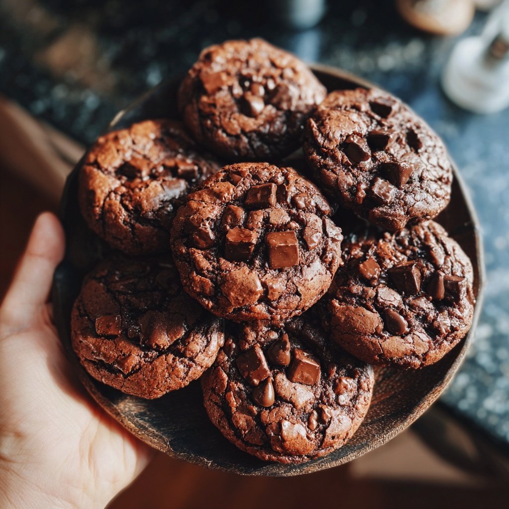 Chewy Brownie Mix Cookies With Chocolate Chips