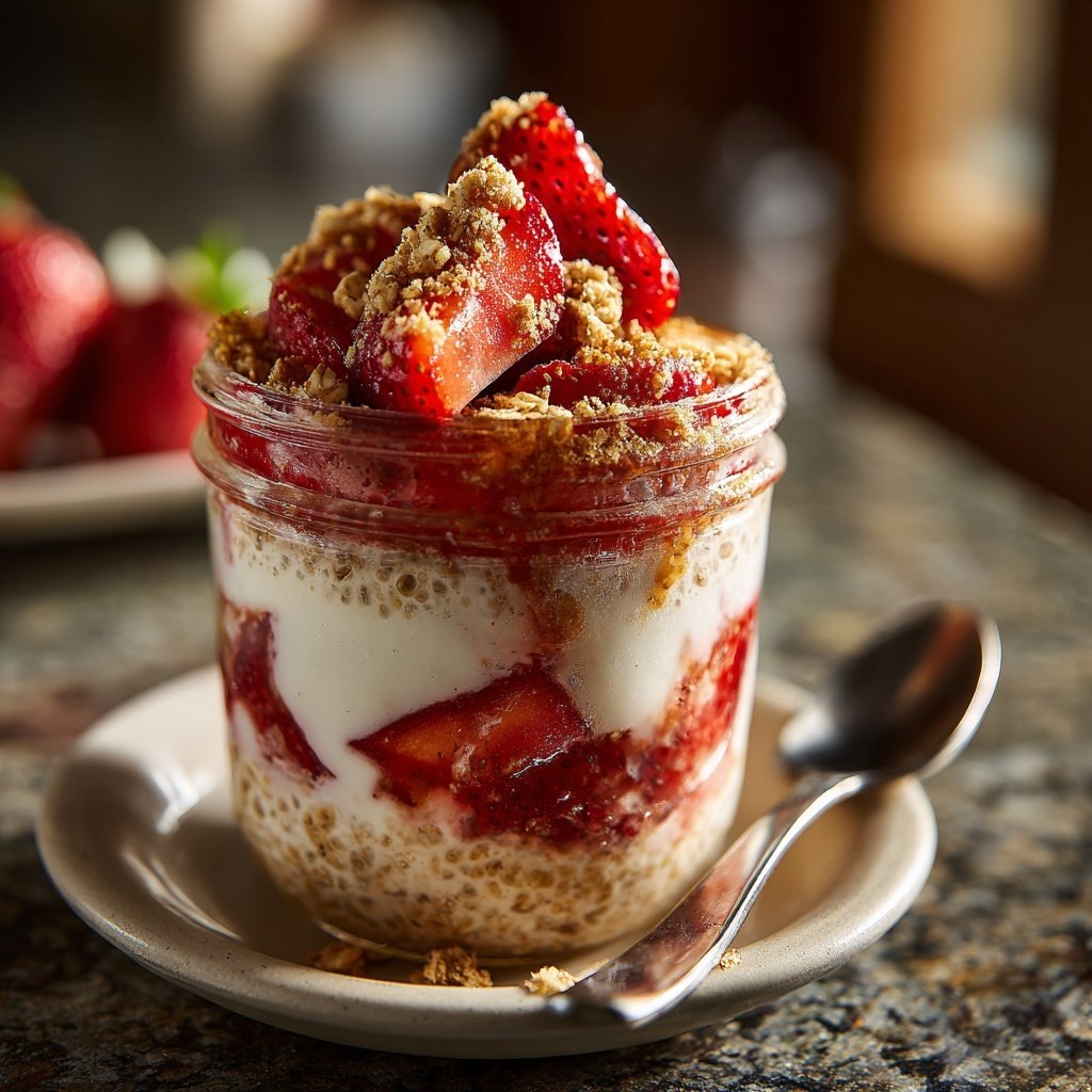 Strawberry Cheesecake Overnight Oats