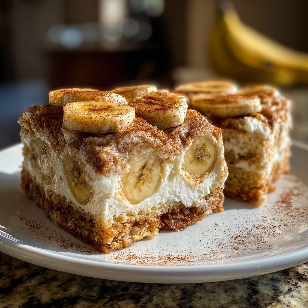 Cinnamon Banana Yogurt Breakfast Squares