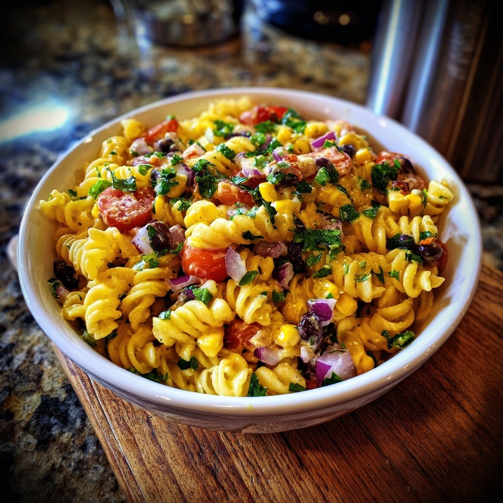Quick Taco Pasta Salad With Corn And Black Beans