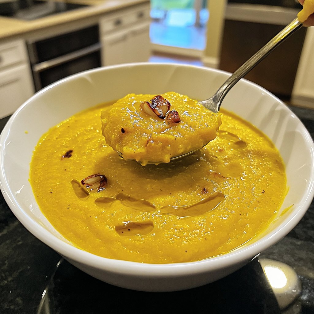 Squash Soup with Roasted Garlic